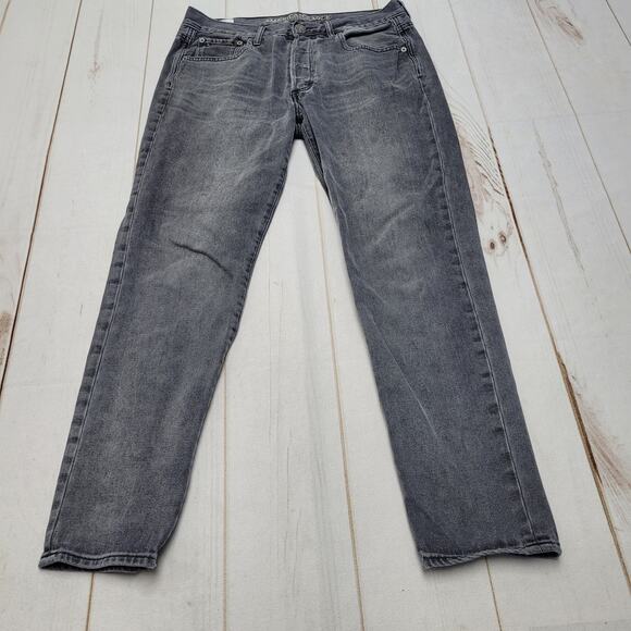 American Eagle High rise girlfriend button fly jeans gray - Picture 1 of 11